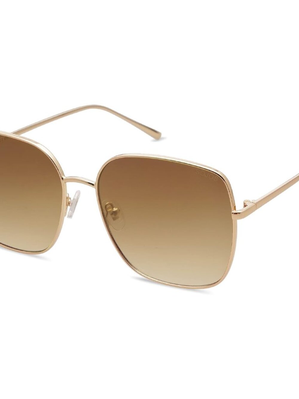 Trendy Unisex Oversized Square Sunglasses with UV Protection - Brown Gradient